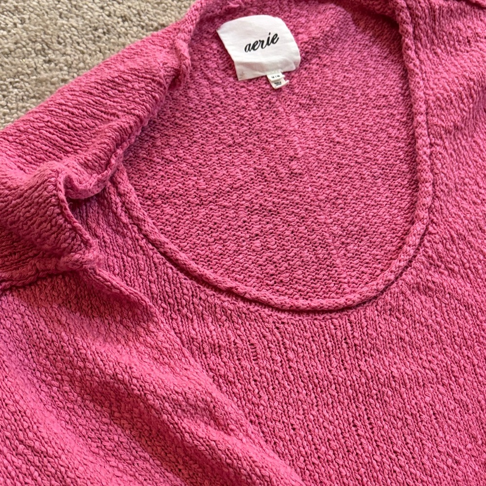 Scoop Neck Sweater cute !!hot pink soft lighter weight for spring and summer